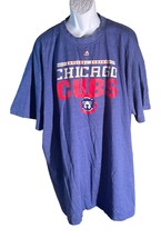 Rare Vintage Chicago Cubs 8 National League Logos T Shirt Blue Size 5XL Majestic - £15.48 GBP