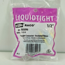 Hubbell RACO 1/2 in Straight Tight Insulated Throat Connector 3512-8 - $9.89