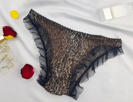 Leopard Print Bikini, Animal Panties, Leopard Lingerie, Women Panties, T... - $19.90