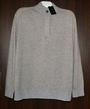 Raffi Tape Beige Italy Design Long Sleeve 1/4 Zipper  Wool  Men&#39;s Sweater Sz XL  - £74.46 GBP
