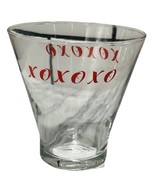 XOXOXO Love/Romance/Kiss Stemless Wine Margarita Glass 15oz Clear/Red-NE... - €11,87 EUR
