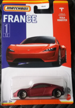2022 Matchbox Tesla Roadster #1/12 (Red). France Series - £8.67 GBP