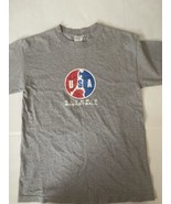 USA Olympic Basketball Vtg Mens Shirt Short Sleeve Gray Size Medium Made... - £31.08 GBP