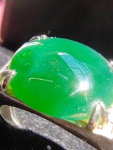 Icy Ice Dark Green 100% Natural Burma Jadeite Jade Ring # Type A Jadeite # - £957.01 GBP
