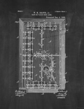 Safe Or Vault Door Lock Patent Print - Chalkboard - $7.95+