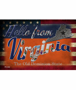 Hello From Virginia Novelty Metal Postcard - $21.81 CAD