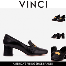 The Victoria Black Leather Block Heel Pump Women Shoe image 7