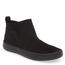 NATORI Real Soft Suede Leather Bootie, Low Flat Heel, Comfort Black, Siz... - $120.62