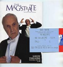 The Magistrate Program &amp; Ticket Savoy Theatre London 1998 Ian Richardson  - $17.82