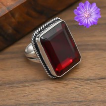 Garnet Gemstone 925 Silver Ring Handmade Jewelry Ring All Size - £5.86 GBP