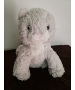 Pottery Barn Kids PBK Soft Gray Cat Kitty Plush Toy Stuffed Animal - £13.92 GBP
