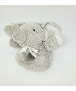 Elephant Gray Plush Baby Hand 5&quot; Rattle Lovey Soft Toy B61 - $189.09 MXN