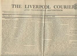  Liverpool Courier and Commercial Advertiser January 6 1808 Newspaper re... - $27.72