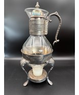 Vintage Silverplate Coffee Carafe with Candle Warmer - $526.72 MXN