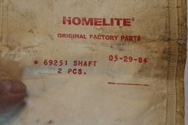 Genuine New Old Stock Original Homelite Chainsaw Carburetor Choke Shaft 69251 - £9.40 GBP