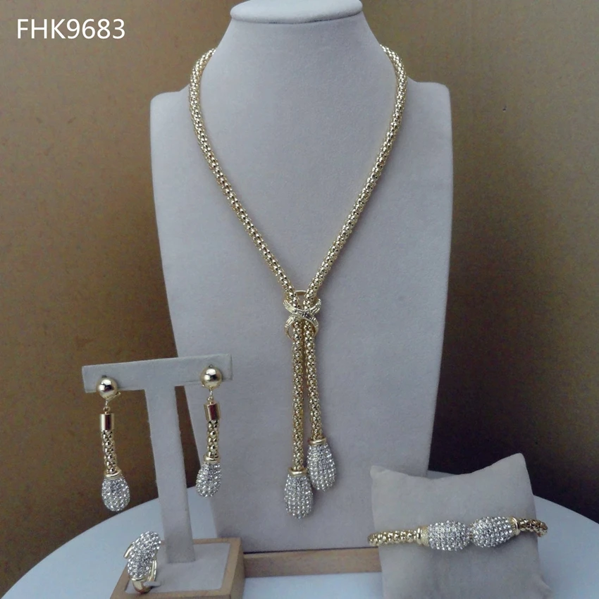 FHK9683 New Arrivals Elegant Special Design Dubai African Ladies Jewelry Set  Br - £45.49 GBP