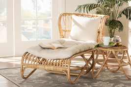 Elison Natural Brown Rattan Chaise - $10,768.40 MXN