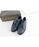NOS Vintage 90s Playboy Mens Size 8 Spell Out Lace Up Leather Shoes Navy... - $2,513.33 MXN