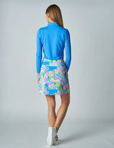 NWT G LIFESTYLE PETRA PAISLEY PERIWINKLE GOLF TENNIS SKORT - S M L XL image 2