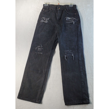 Levi&#39;s Jeans Women Size 28 Black Denim 5-Pocket Design Belt Loops Distressed - £14.10 GBP