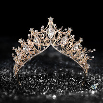 Bridal Wedding Rhinestone Crystal Tiara Hair Band Princess Prom Crown He... - £23.89 GBP