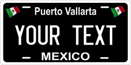 Puerto Vallarta Black Mexico License Plate Personalized Car Bike Motorcycle - £8.81 GBP+