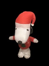 Gemmy Peanuts Snoopy Santa Hat Airblown Inflatable LED 3.5Ft Outdoor 168497 - $69.29