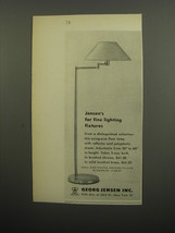 1951 Georg Jensen Floor Lamp Ad - Jensen's for fine lighting fixtures - $18.49