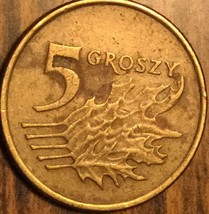1991 Poland 5 Groszy Coin - £1.43 GBP