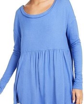 FREE PEOPLE Womens Top Forever Young Girl Long Sleeve Bluebelle Blue Size XS - £36.45 GBP