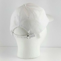 Baseball Hat White Cap Green Leaf Adjustable 18.5" - 23" Embroidery 420 Leaf image 2
