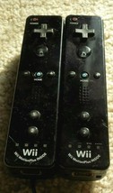 Two Official Black Nintendo Wii Motion PLUS Remotes! OEM - £47.95 GBP