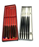 2 Fondue Fork Sets Woodcrest 1978  German Cheese Beef  - £18.12 GBP