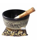 Prisha India Craft Hand Painted Metal Tibetan Buddhist Singing Bowl Musi... - $34.65