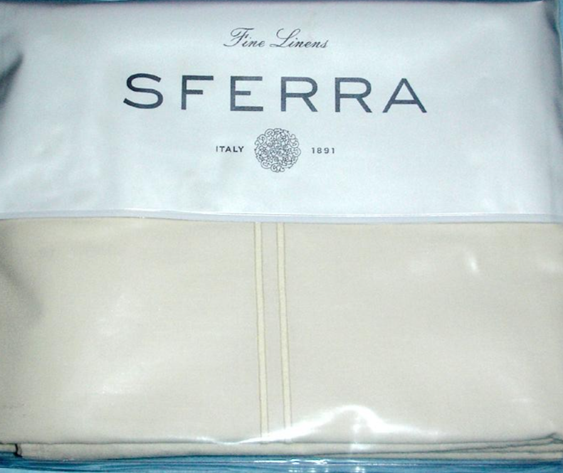 Sferra Grande Hotel Duvet Cover Queen Ivory/Ivory Embroidery Cotton Perc... - $224.63