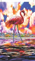 Beautiful Flamingo Blacklight Reactive Fly Flag  3&#39; x 5&#39; - £12.01 GBP