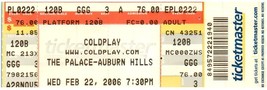Coldplay Concert Ticket Stub February 22 2006 Detroit Michigan - £11.67 GBP
