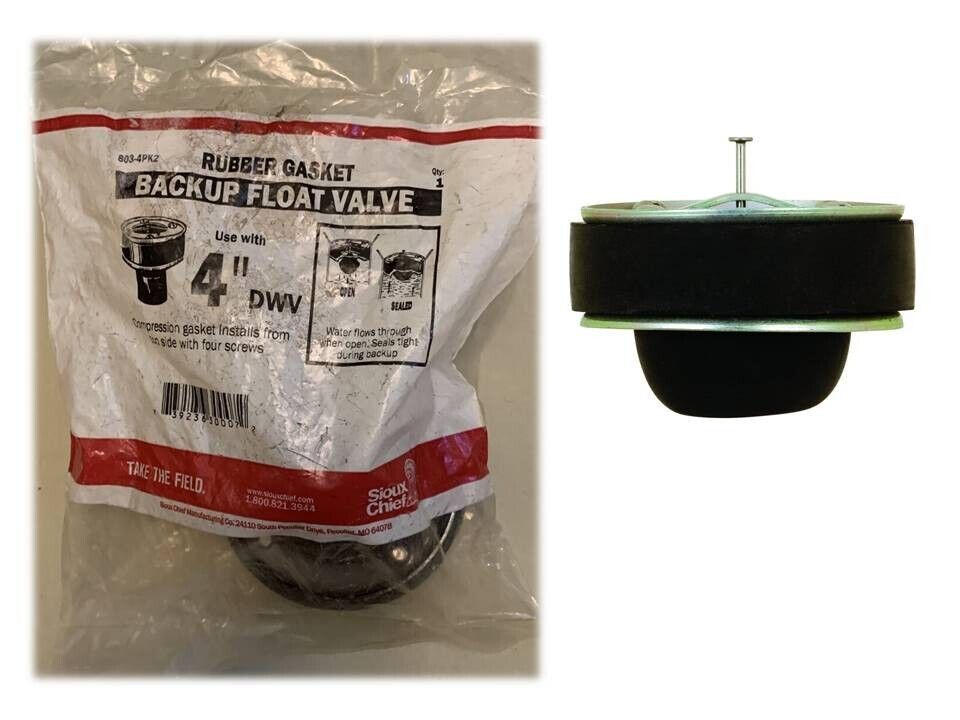 Sioux Chief 803-4PK2 4&#39;&#39; D Rubber Backup Float Valve - $12.62