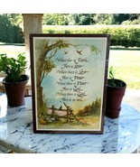 1988 Faith Love Peace God Wall Plaque Sealed. Cottagecore County Scene T... - $25.36 CAD