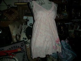 ANTHROPOLOGIE FREE PEOPLE Dainty Sweet Pink Racer Back Knit Dress Size SP - $14.85