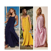 New Free People Mckinley Maxi Dress Endless Summer $108 Medium Indigo Blue - $85.50
