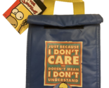 Simpsons 2005 Blue Roll Top Lunch Bag &amp; Tote w/ Yellow Strap, Homer I Un... - $18.69