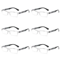 6 Pairs Unisex Blue Light Blocking Reading Glasses Slim Readers for Men Women - £10.66 GBP