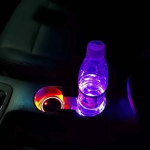 1PC Car LED Cup Holder Light Mats Car Coasters Bottle Atmosphere Light Constella - £72.24 GBP