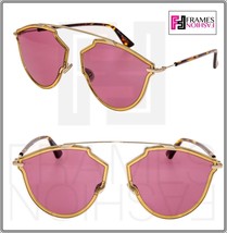 Christian Dior So Real Rise Gold Yellow Pink Aviator Sunglasses Sorealrise - £268.27 GBP