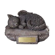 Cat Sleeping on Pillow Urn Pet Memorial Decoration New - $33.64