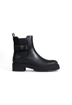 Guess Women Boots - 5.5 US EU 36 Black Leather Combat Platform Ankle New - $3,048.78 MXN