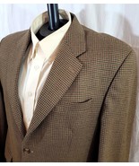 Lauren Ralph Lauren Sport Coat Soft Wool Blazer Jacket Brown Houndstooth... - £77.08 GBP
