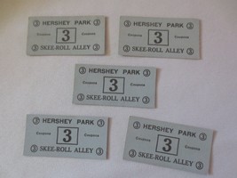 Vintage Hershey Park PA Themepark Skee Roll Alley Tickets Lot Of 5 Coupons - £11.79 GBP
