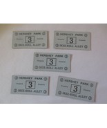 Vintage Hershey Park PA Themepark Skee Roll Alley Tickets Lot Of 5 Coupons - £11.95 GBP
